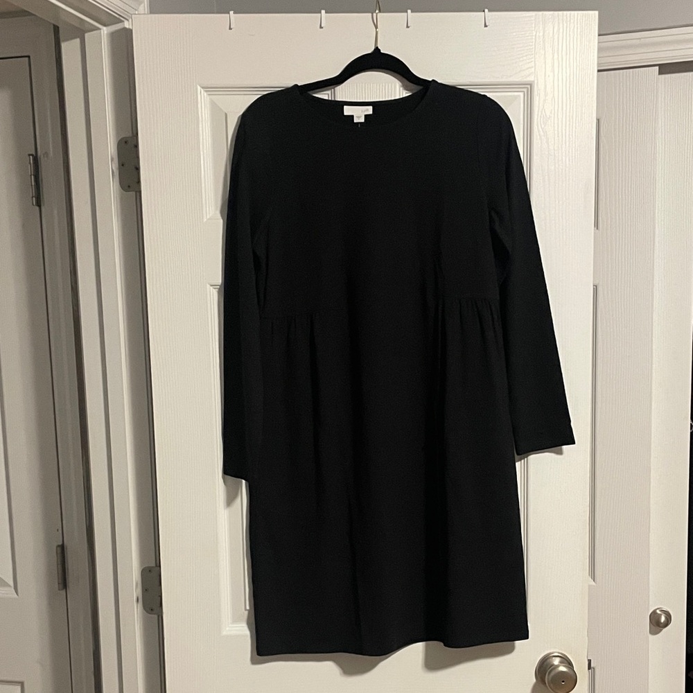 J. Jill Classic Black Long Sleeve Dress